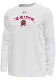 Main image for Mens Maryland Terrapins White Under Armour Arch Mascot Tech Stretch Long Sleeve T-Shirt