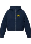 Main image for Womens Michigan Wolverines Navy Blue lululemon Oversized Long Sleeve Full Zip Jacket
