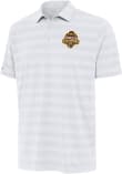 Main image for Mens Western Michigan Broncos White Antigua 2025 Hockey National Champions Tunnel Short Sleeve Pol..