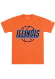 Main image for Illinois Fighting Illini Orange Homefield Mens Basketball Wordmark Short Sleeve Fashion T Shirt