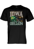 Main image for Iowa Hawkeyes Black Blue 84 Football vs Oregon Ducks Short Sleeve T Shirt