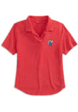 Main image for Womens Nebraska Cornhuskers Red Johnnie O Coastal Wash Short Sleeve Polo Shirt Elevated