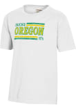 Main image for Youth Oregon Ducks White ComfortWash Striped Garment Dyed Short Sleeve T-Shirt