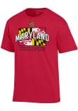 Main image for Maryland Terrapins Red Champion Arch Flag Testudo Short Sleeve T Shirt