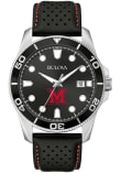 Main image for Miami RedHawks Bulova Sport Leather Mens Watch - Black