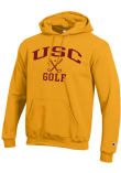 Main image for Mens USC Trojans Gold Champion Golf Icon Powerblend Hooded Sweatshirt