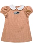 Main image for Toddler Girls Oklahoma State Cowboys Orange Vive La Fete Gingham Collar Short Sleeve Dress