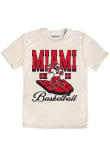 Main image for Oatmeal Miami RedHawks Mascot State Shape Basketball Short Sleeve Fashion T Shirt