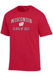 Main image for Wisconsin Badgers Red Champion Font Class of 2027 Jersey Short Sleeve T Shirt