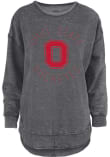Main image for Womens Ohio State Buckeyes Black Pressbox Poncho Crew Sweatshirt