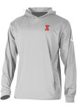Main image for Mens Illinois Fighting Illini Grey Columbia Heat Seal Long Drive Hooded Sweatshirt