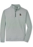 Main image for Mens Michigan State Spartans Green Peter Millar Perth Sugar Stripe Sparty Qtr Zip Pullover
