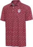 Main image for Mens Indiana Hoosiers Crimson Antigua University Football Short Sleeve Polo Shirt
