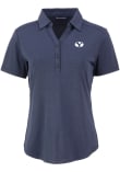 Main image for Womens BYU Cougars Navy Blue Cutter and Buck Forge Eco Polo Short Sleeve Polo Shirt