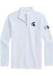 Main image for Mens Michigan State Spartans White Vineyard Vines Clubhouse Qtr Zip Pullover