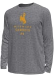 Main image for Under Armour Wyoming Cowboys Grey Stacked Logo Tech Stretch Long Sleeve T-Shirt