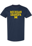 Main image for Michigan Wolverines Basic Block Grandpa Short Sleeve T Shirt - Navy Blue
