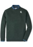 Main image for Mens Michigan State Spartans Green Peter Millar Autumn Crest Honeycomb Long Sleeve Sweater