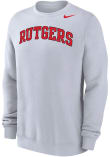 Main image for Mens Rutgers Scarlet Knights White Nike Club Fleece Crew Sweatshirt