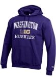 Main image for Mens Washington Huskies Purple Champion Big Ten Powerblend Hooded Sweatshirt
