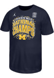 Main image for Youth Michigan Wolverines Navy Blue Nike 2026 Men's Basketball National Champions Confetti Short S..