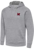 Main image for Mens Miami RedHawks Grey Antigua Victory Hooded Sweatshirt