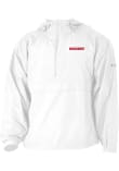 Main image for Mens Wisconsin Badgers White Columbia Heat Seal Prodigy Qtr Zip Pullover