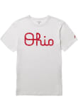 Main image for White Ohio State Buckeyes Script Ohio Victory Falls Short Sleeve Fashion T Shirt
