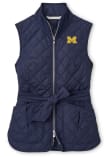 Main image for Womens Michigan Wolverines Navy Blue Peter Millar Scout Diamond Quilted Vest