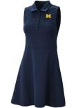 Main image for Womens Michigan Wolverines Navy Blue Columbia Heat Seal Match Short Sleeve Dress