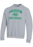 Main image for Mens Oregon Ducks Grey Champion Cross Country Icon Powerblend Crew Sweatshirt