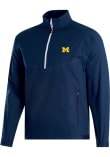 Main image for Mens Michigan Wolverines Navy Blue Footjoy Zephyr Windshirt Qtr Zip Pullover