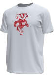 Main image for Wisconsin Badgers White Under Armour Mascot White Out Short Sleeve T Shirt