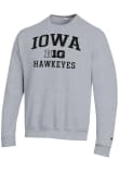 Main image for Mens Iowa Hawkeyes Grey Champion Big Ten Powerblend Crew Sweatshirt