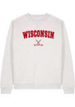 Main image for Mens Grey Wisconsin Badgers Hockey Crew Sweatshirt