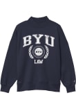 Main image for Womens BYU Cougars Navy Blue League Diana Law Mock Neck Crew Sweatshirt