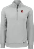 Main image for Mens Indiana Hoosiers Ash Cutter and Buck Roam Qtr Zip Pullover