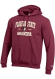Main image for Champion Florida State Seminoles Mens Red Est. Date Grandpa Powerblend Long Sleeve Hoodie
