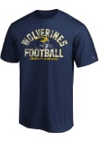 Main image for Michigan Wolverines Football Football Big and Tall T-Shirt - Navy Blue