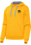 Main image for Womens Iowa Hawkeyes Gold Antigua Basketball Victory Hooded Sweatshirt