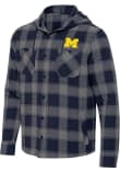 Main image for Mens Michigan Wolverines Navy Blue Antigua Arranged Light Weight Jacket