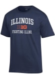 Main image for Illinois Fighting Illini Navy Blue Champion Big Ten Jersey Short Sleeve T Shirt