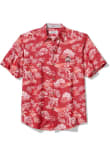 Main image for Mens Ohio State Buckeyes Red Tommy Bahama Paradise Isle Short Sleeve Dress Shirt