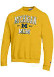 Main image for Mens Michigan Wolverines Yellow Champion EST Date Mom Powerblend Crew Sweatshirt