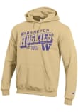 Main image for Mens Washington Huskies Gold Champion Arched Name Hooded Sweatshirt