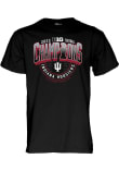 Main image for Indiana Hoosiers Black Blue 84 2025 Big Ten Football Champions Locker Room Short Sleeve T Shirt