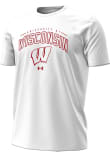 Main image for Wisconsin Badgers White Under Armour Wordmark White Out Short Sleeve T Shirt