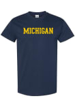 Main image for Michigan Wolverines Basic Block Short Sleeve T Shirt - Navy Blue