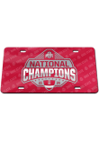 Main image for Ohio State Buckeyes Red  2024 Football National Champions Laser Cut License Plate