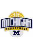 Main image for Navy Blue Michigan Wolverines Basketball Shape Cut Pennant